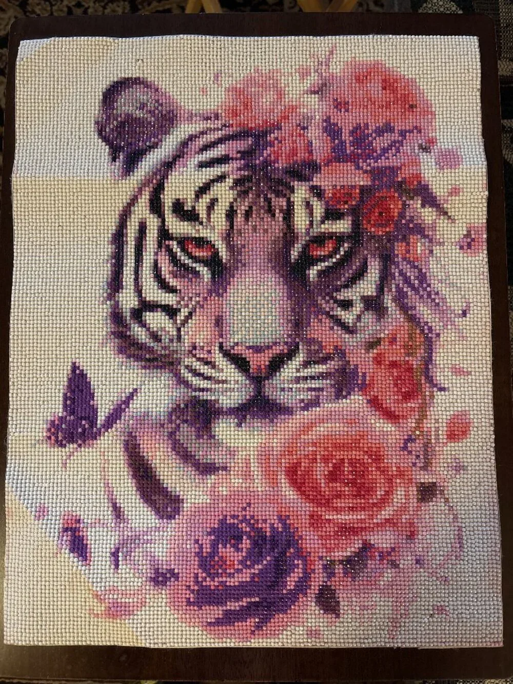 Purple Tiger Diamond Art Painting - Unframed - 14